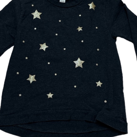 Kate Spade Girl’s Gold Glittering Stars Sweatshirt Dark Gray/Gold Stars 164/14y - Picture 2 of 9
